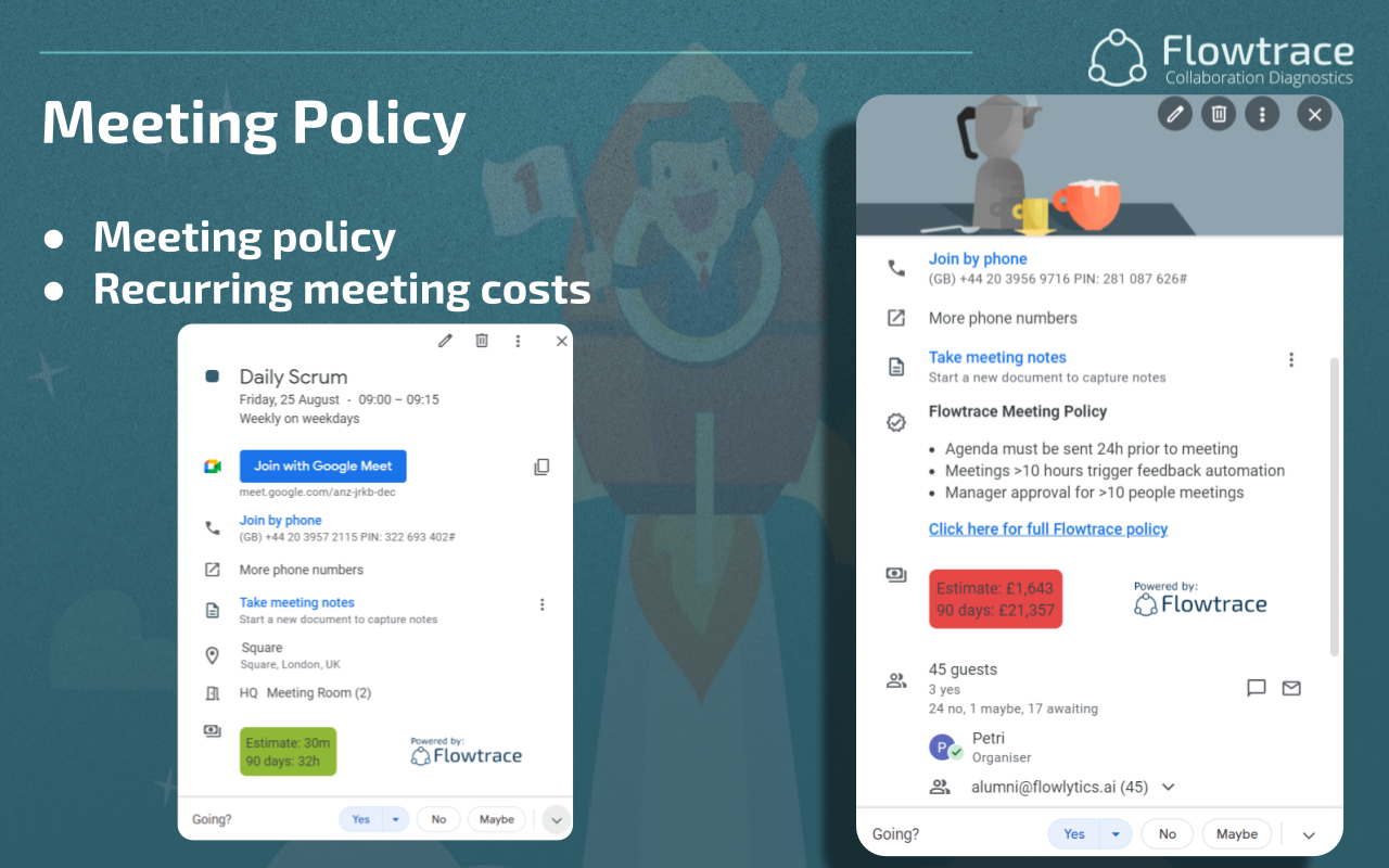 Setting up meeting cost calculator for Google