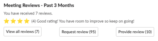 Non-frame Meeting review and punctuality rating copy