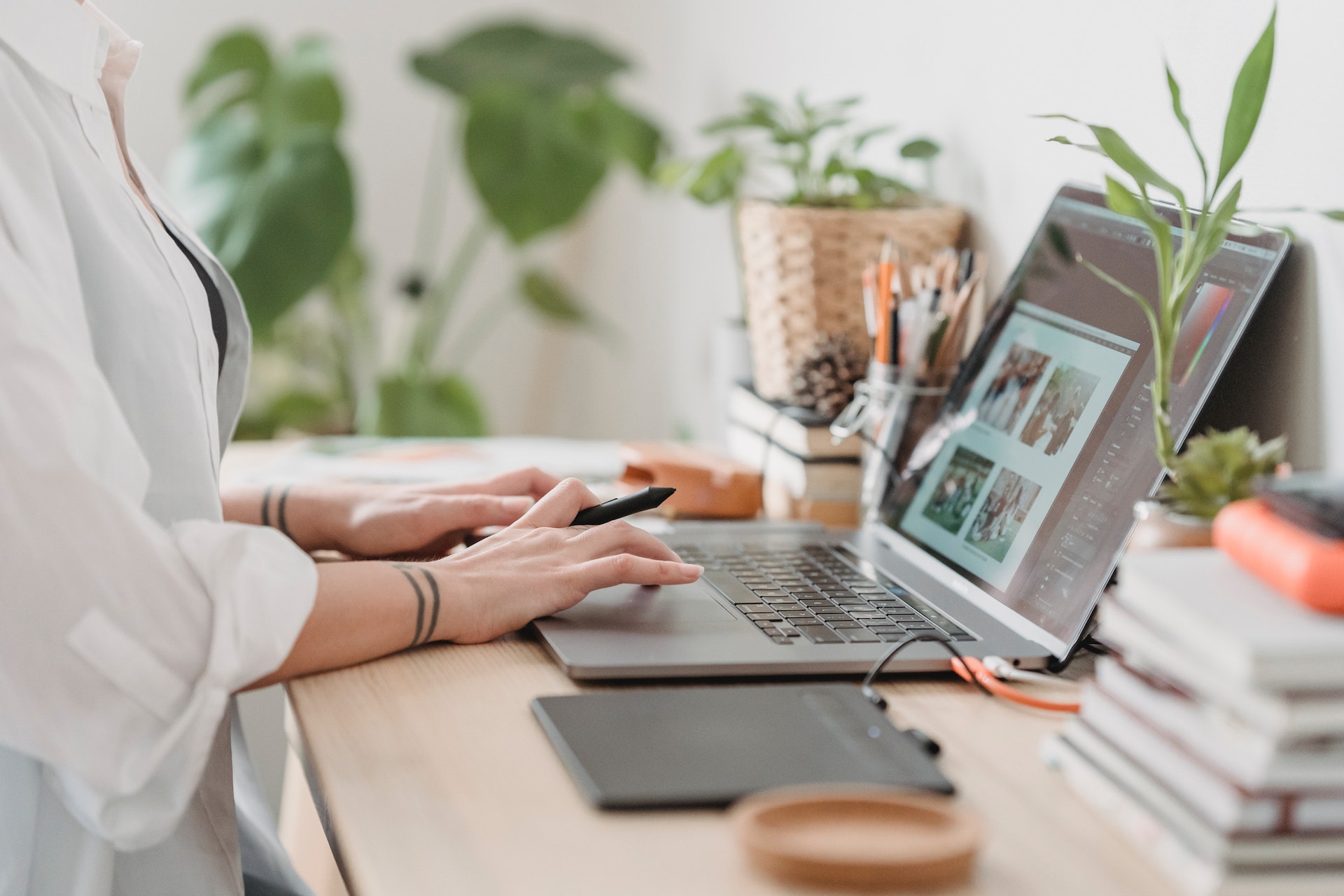 Remote work is increasing in 2023, woman working on her laptop