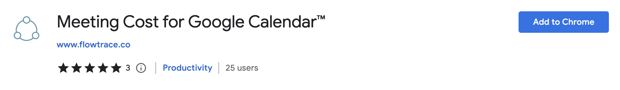 Meeting Cost for Google Calendar Chrome extension on Chrome web store