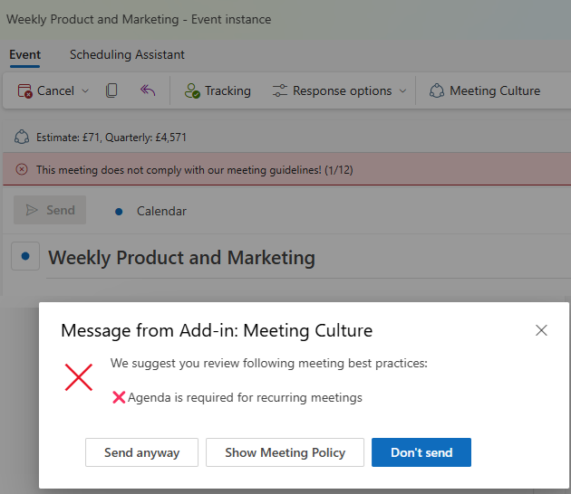 meeting invite review - outlook meeting invite review - outlook